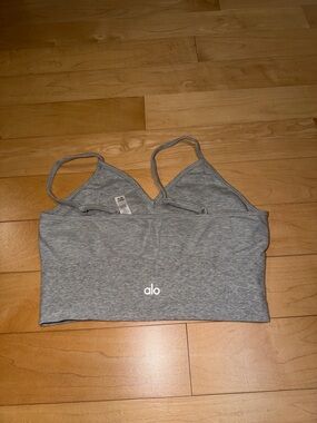 ALO Yoga Gray Heather Light Support Bralette